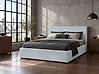 Bett mit Stauraum MOISSAC Chenillegewebe Hellblau 160 x 200 cm