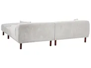 Ecksofa 3-Sitzer HOLT mit Ottomane Stoff Hellgrau linksseitig_960556