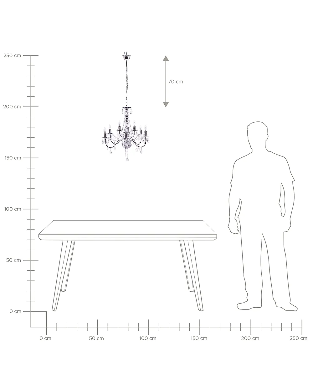 Chandelier BLAKNEY L Silver_1165061