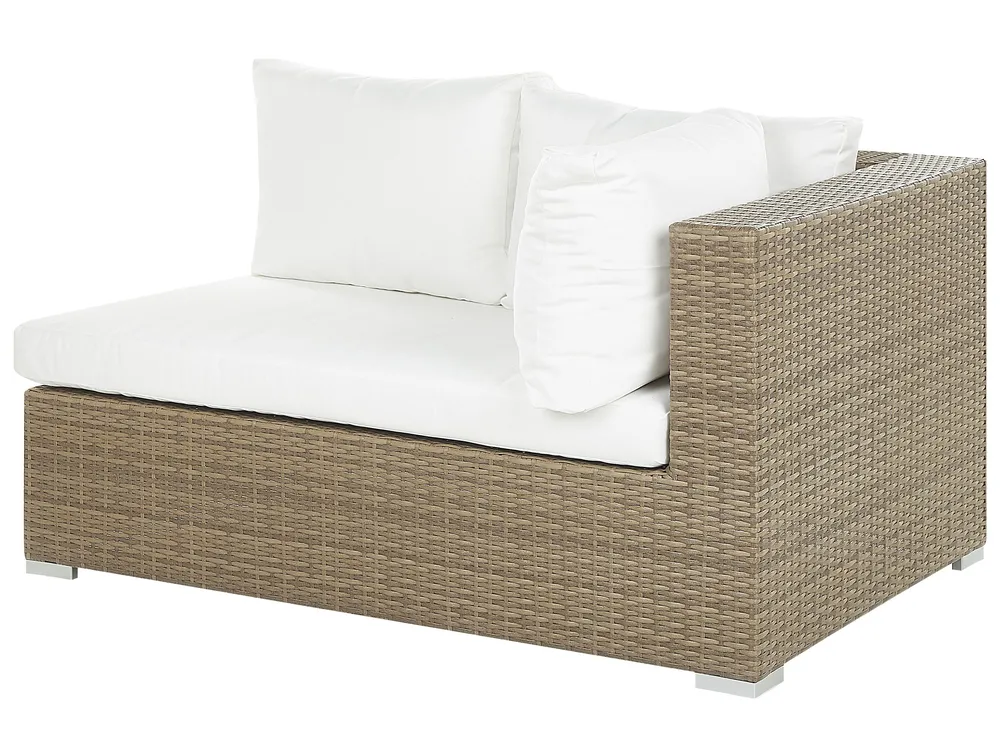 Lounge Set mit Tisch 8-Sitzer MAESTRO modular Polyrattan Hellbraun_776296