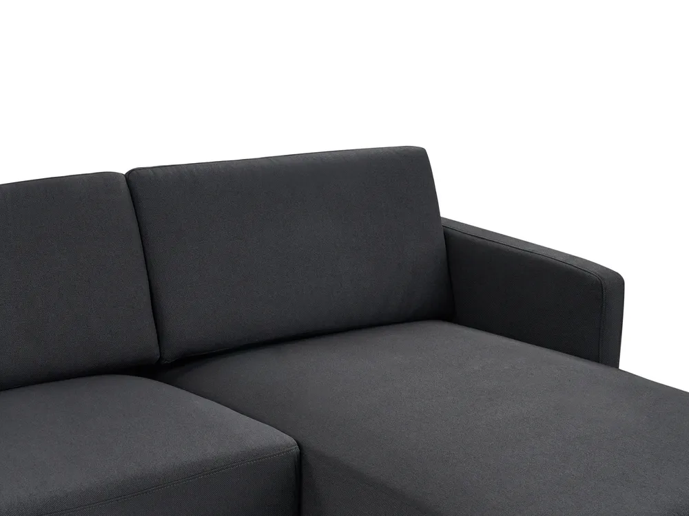Ecksofa 2-Sitzer BREDA Stoff Schwarz linksseitig_946115