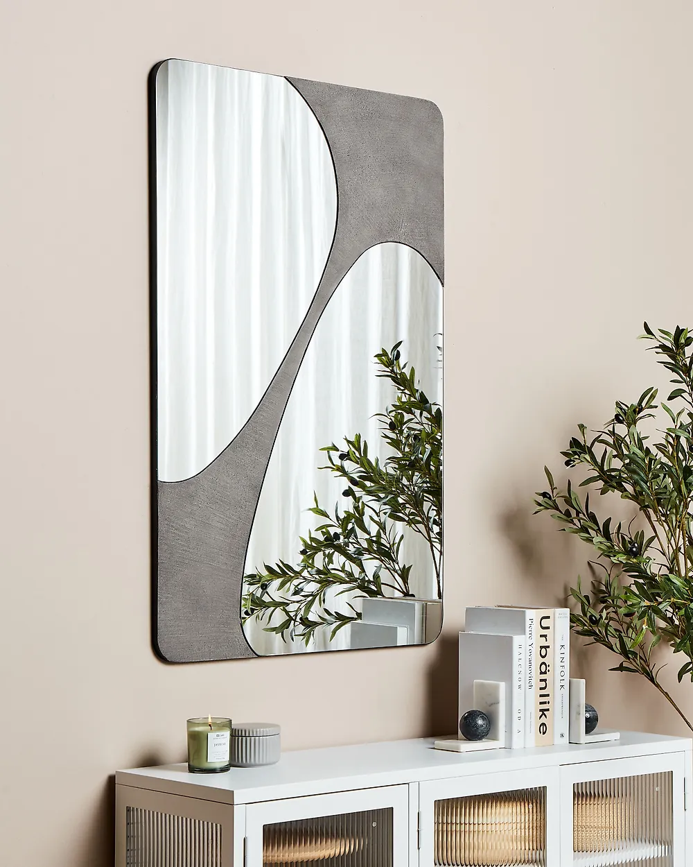 Wall Mirror ORMES 70 cm 110 cm Grey_1185124