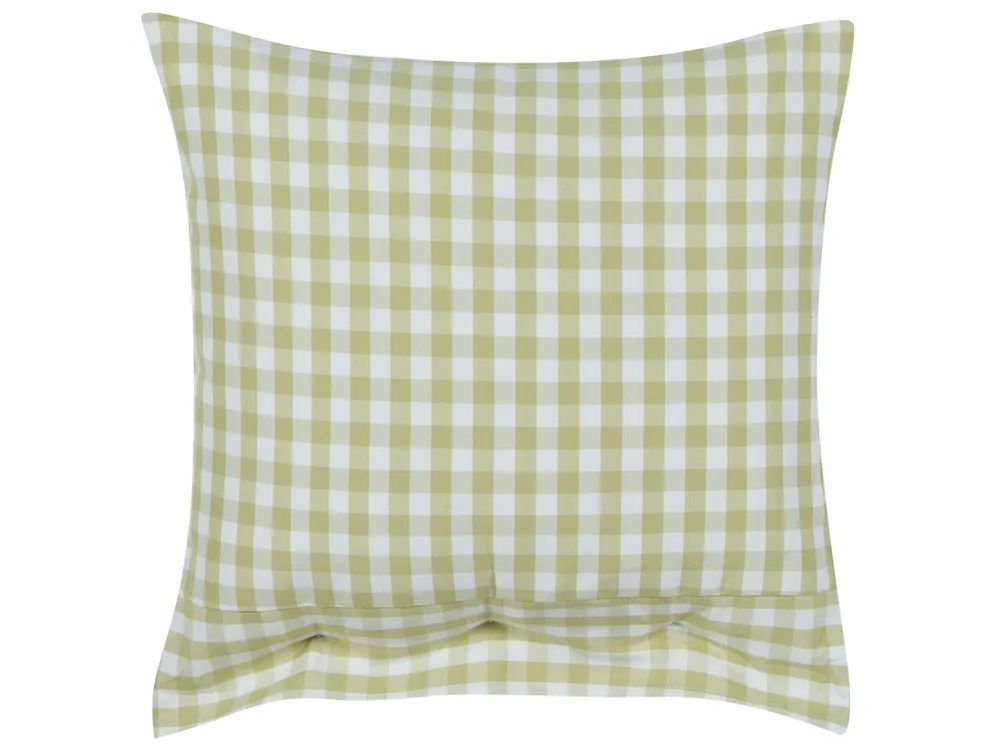 Dekokissen 2er Set TALYA 45 x 45 cm Olivgrün Kariertes Muster_902172