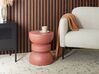 Side Table FALIRO 37 cm 37 cm Terrazzo Effect Red