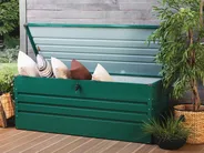 Aufbewahrungsbox CEBROSA 165 cm 70 cm Metall Dunkelgrün_717749