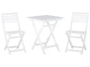 Bistro Set klappbar FIJI Akazienholz Weiß_452631