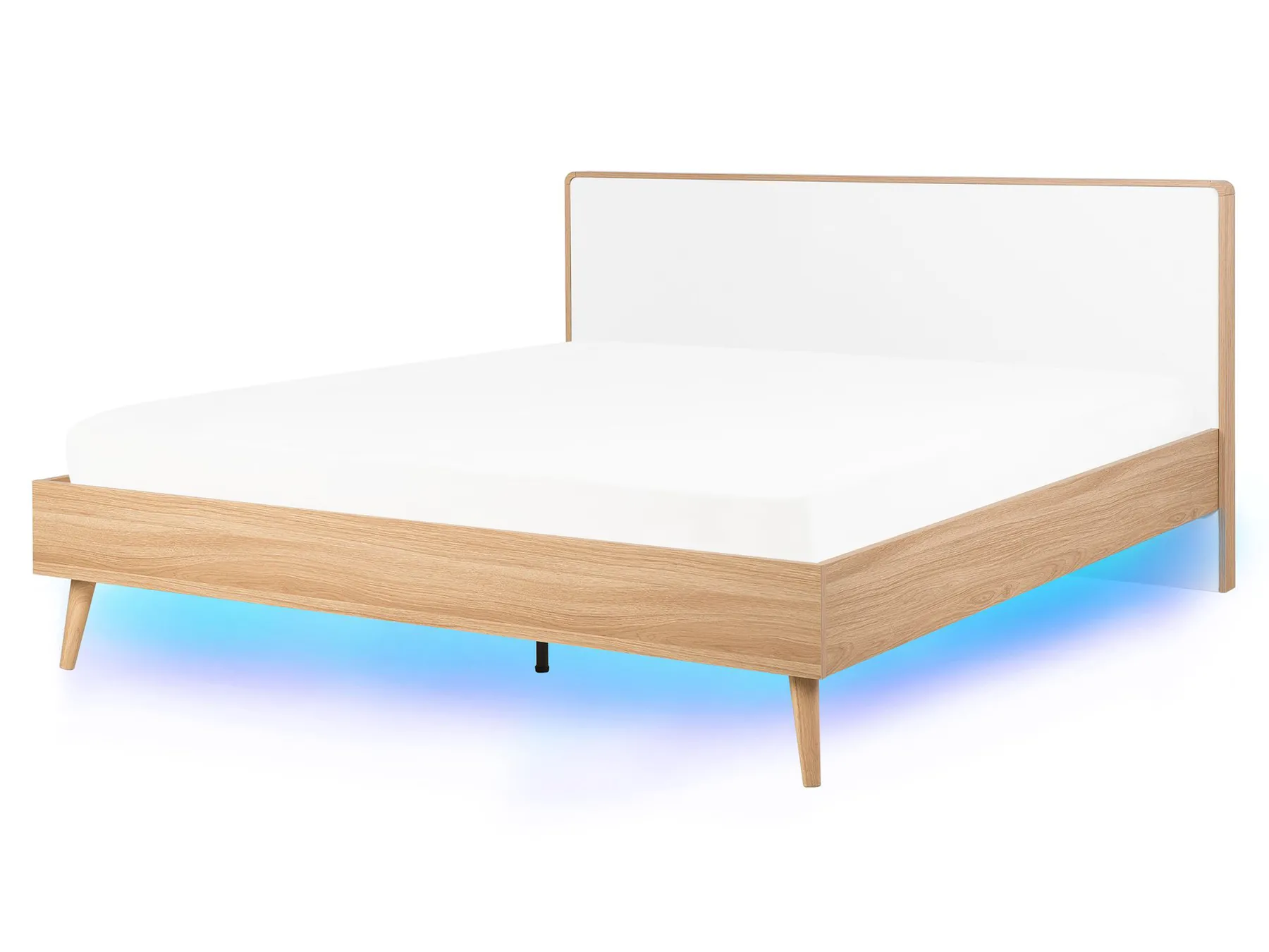 LED postelja SERRIS 160 x 200 cm Svetlo rjava_748228
