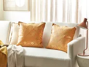 Dekokissen 2er Set HOYA 45 x 45 cm Baumwolle Orange Geometrisches Muster_892849