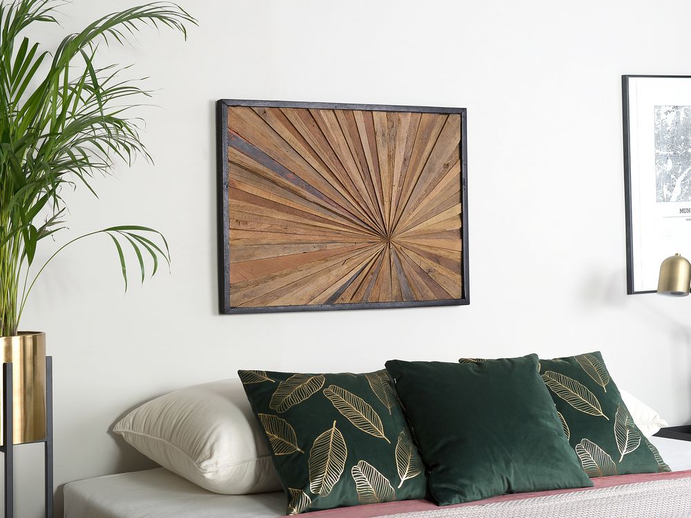 Wandobjekt MERIDA 60 cm Teakholz Braun