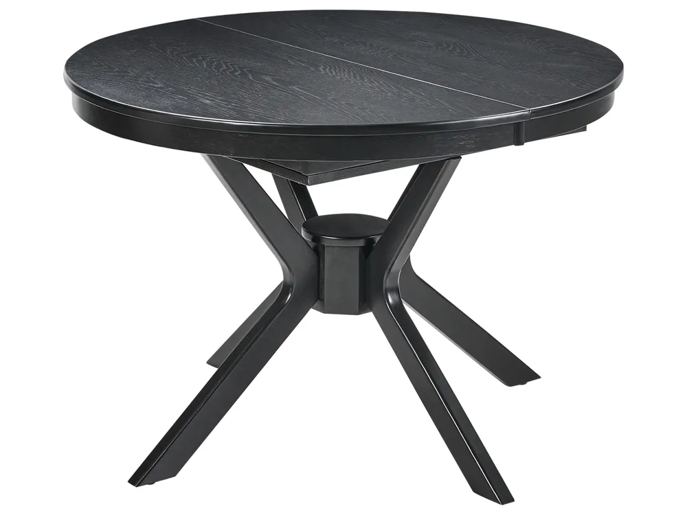 Extending Dining Table TYMIS Black Oak 107/137 cm 107 cm_1020185