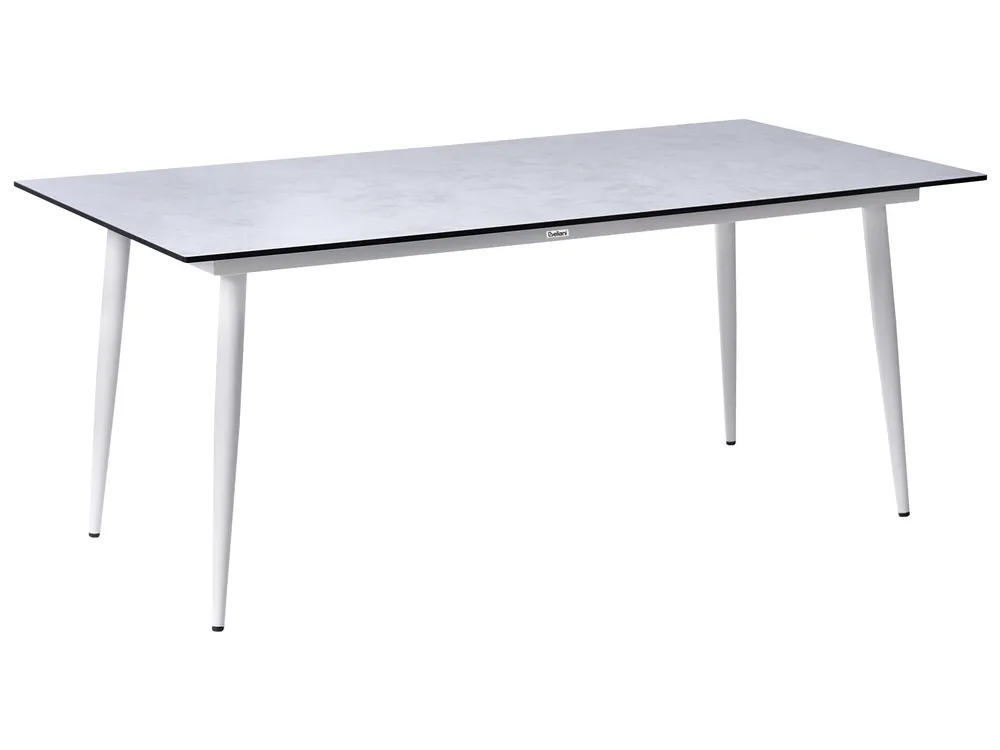 Gartentisch TOLENTINO 180 cm 90 cm Steinoptik Hellgrau