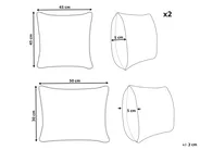 Dekokissen 3er Set ALSTONIA 30 x 50 cm 45 x 45 cm Baumwolle Grün Abstraktes Muster_1039985