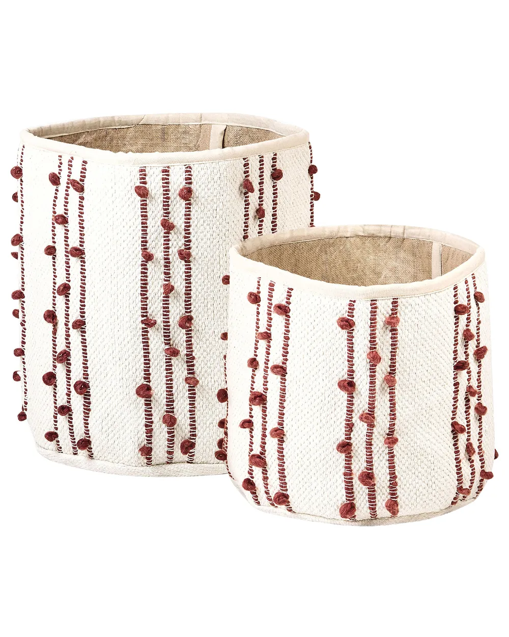 Aufbewahrungskorb 2er Set KHEL Baumwolle Beige