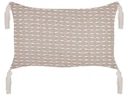 Dekokissen 2er Set HAKONE 45 x 25 cm Taupe Geometrisches Muster_856429