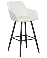 Set mit 2 Barstühlen CASMALIA Samtstoff Cremeweiß_1028644
