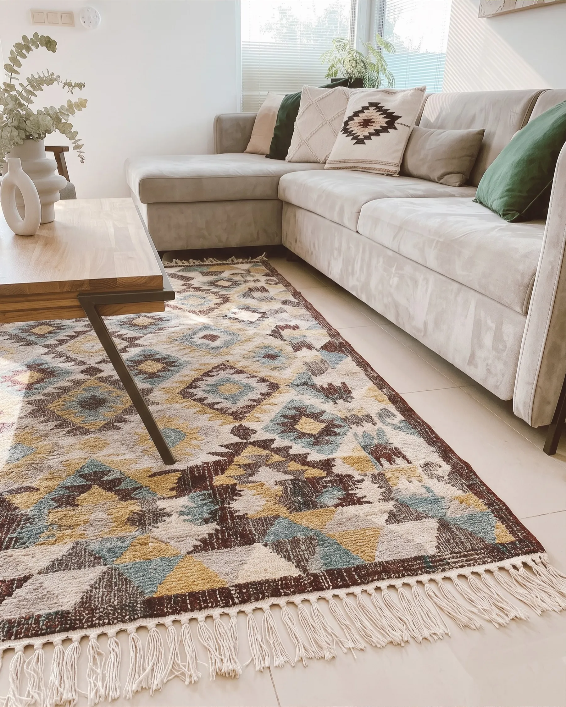 Rug FENER Multicolour 140 x 200 cm Jute_852679