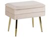 Polsterbank mit Stauraum ODESSA Samtstoff Beige