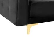 Schlafsofa 3-Sitzer ABERDEEN Samtstoff Schwarz_951461