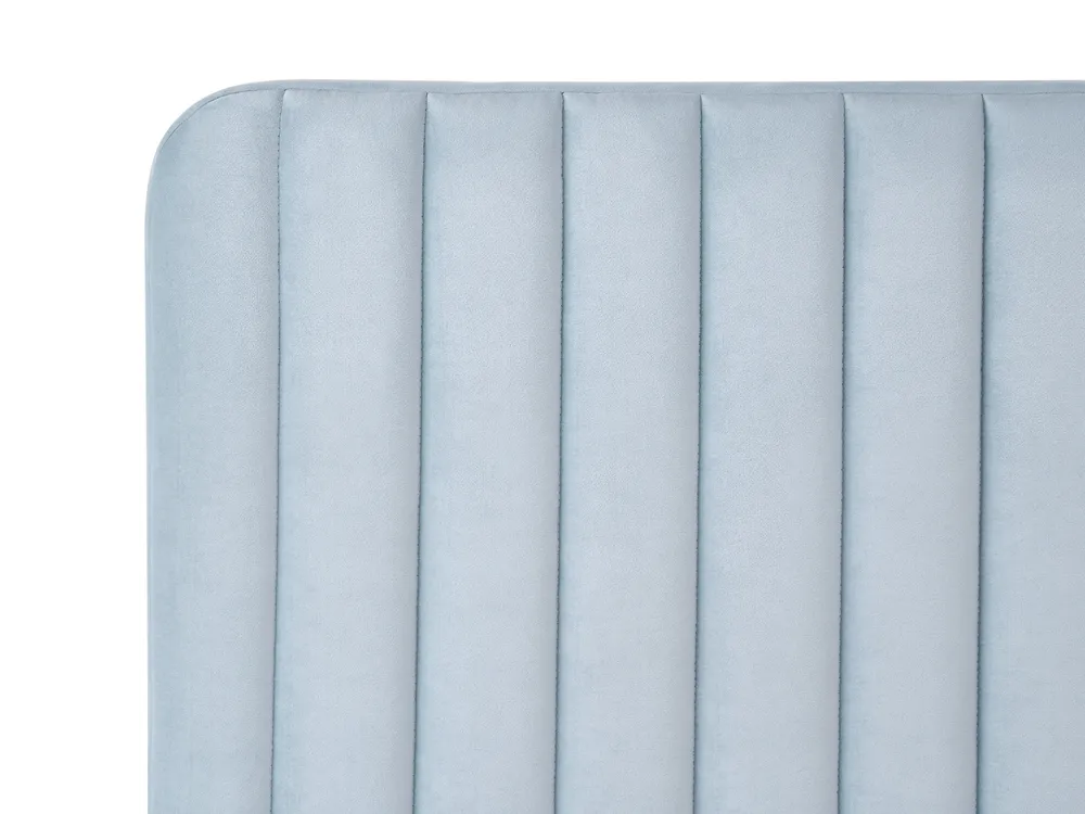 Bett mit Lattenrost Samtstoff LUNAN 120 x 200 cm Hellblau_1025543