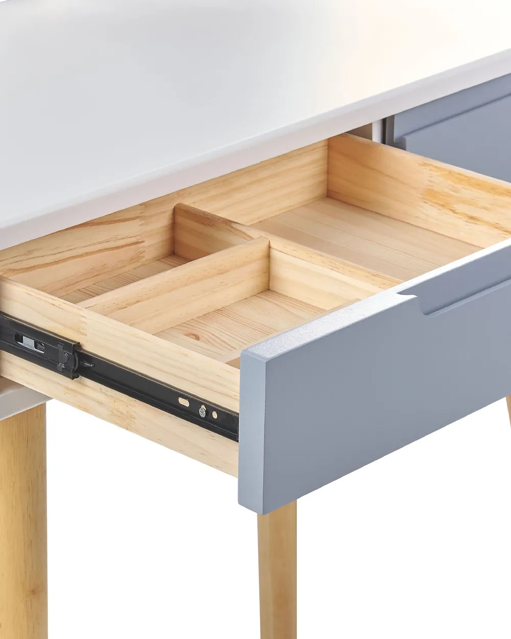 Schminktisch mit Spiegel und Hocker DIEPPE LED Weiß_850240