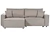 Corner Sofa Bed KARILA with Storage Fabric Taupe Right Hand
