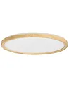 LED Deckenlampe VELORA mit Fernbedienung mit Dimmer Hellbraun