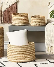 Aufbewahrungskorb 3er Set KAHU Jute Naturfarben_1178613
