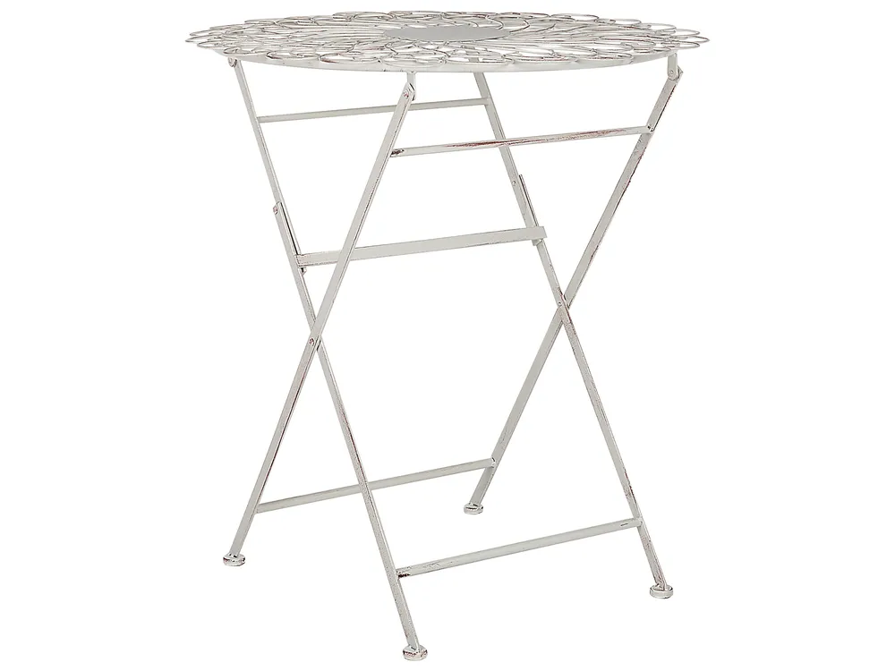 Outdoor Bistrotisch STIFFE 70 cm 70 cm Metall Weiß