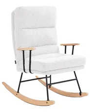 Rocking Chair ESKELIN Reclining Boucle Off-White_974753