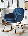 Schaukelsessel LIARUM Samtstoff Marineblau