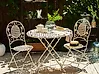 Outdoor Bistrotisch klappbar BIVIO 90 cm 90 cm Metall Cremeweiß