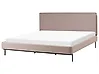 Bett mit Lattenrost Stoff CORIO 180 x 200 cm Taupe