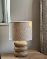 Table Lamp BETWA Mango Wood Light Brown_1017871