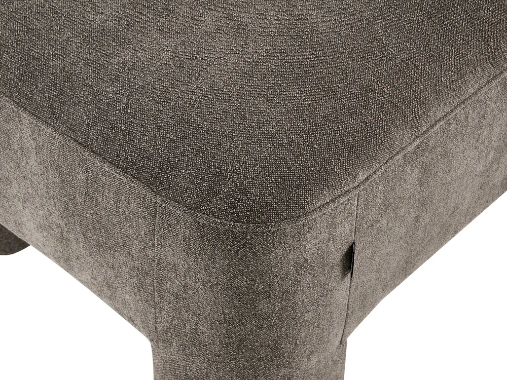 Living Room Set 6 Seater HOGBO with Ottoman Fabric Brown_1049973