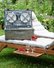 Picknickkorb FIGUE Geflecht Grau_1008879