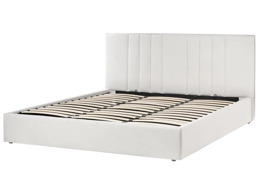 Ottoman Bed TARASCON Fabric Light Beige 180 x 200 cm (EU Super King)_1021208