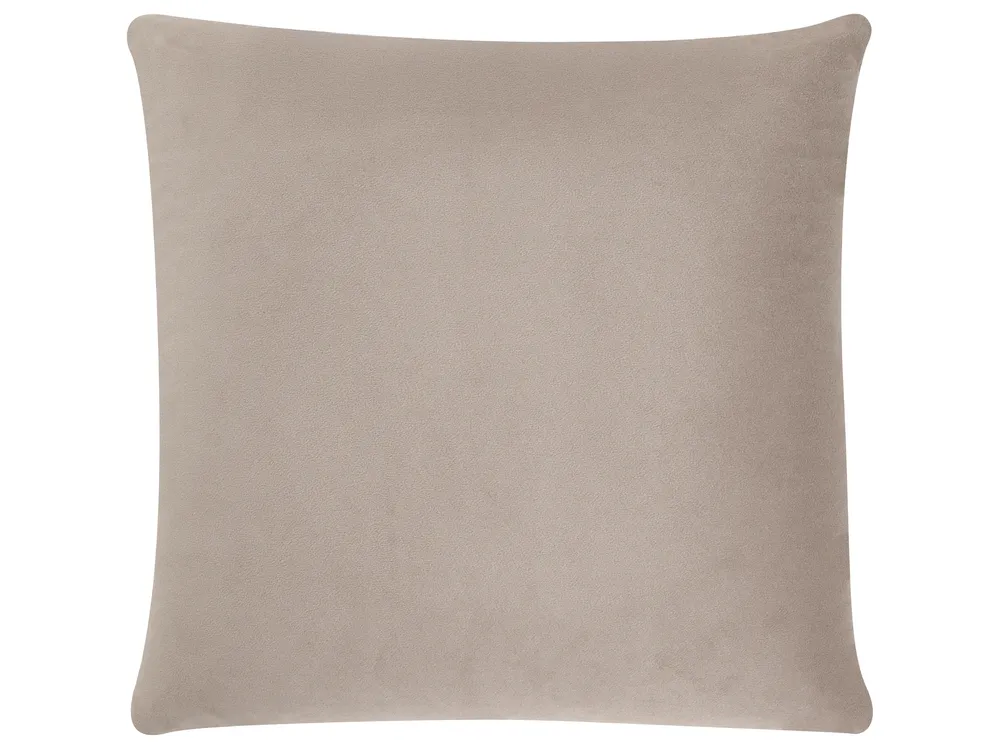 Sofa 3-Sitzer JUBEK Samtstoff Taupe_1077857
