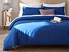 Bettwäsche-Set HARMONRIDGE 155 x 220 cm Baumwollsatin Dunkelblau