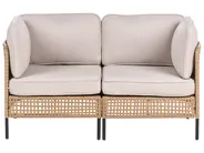 Lounge Set mit Tisch 6-Sitzer OMEGANA modular Polyrattan Hellbeige_1040903