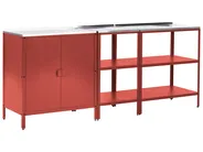Outdoor-Küche 3er Set VILAMA Rot Metall_1052214