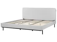 Bett mit Lattenrost Stoff CORIO 180 x 200 cm Hellgrau_903210