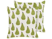 Dekokissen 2er Set TRACHELIUM 45 x 45 cm Grün Pflanzenmuster_877699