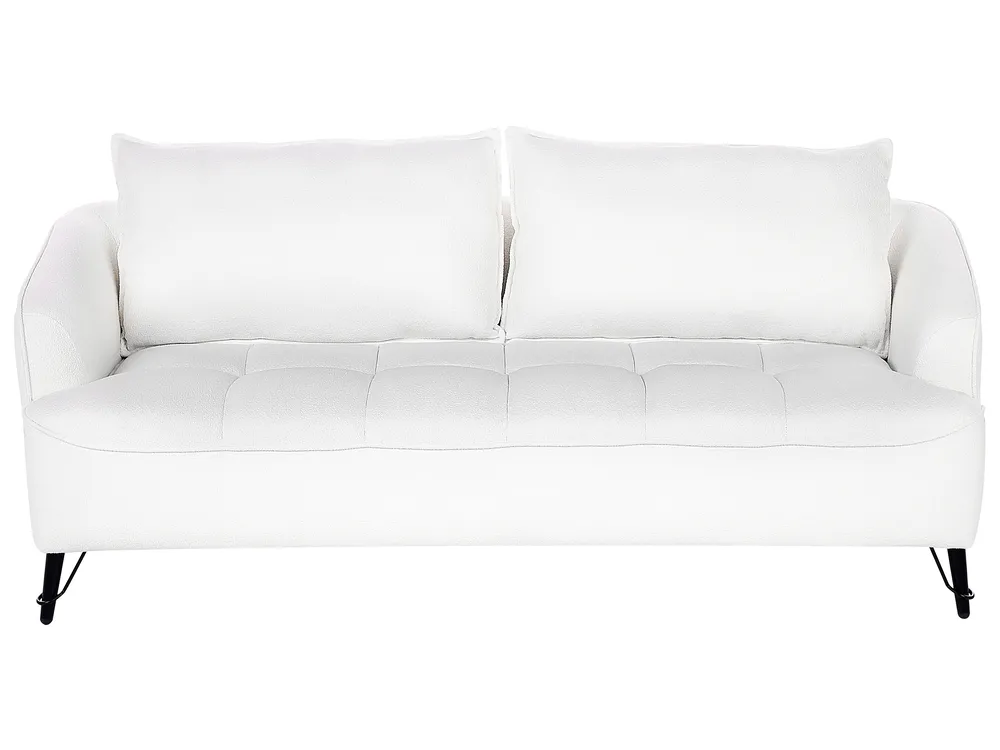 Sofa 3 Seater HOBRO Boucle White_1023618