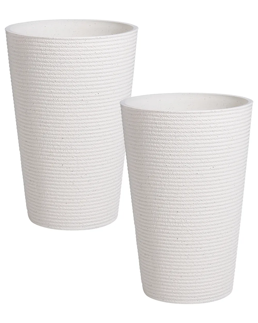 Set of 2 Plant Pots MEUM 35 cm White_1133021