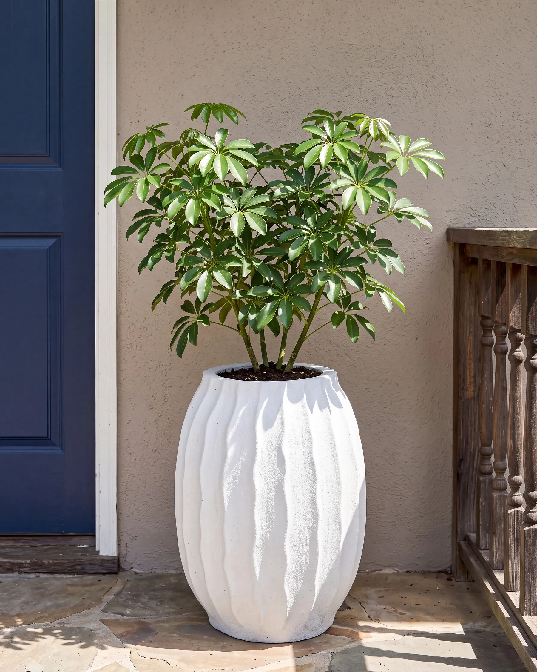 Plant Pot LUNGAU 35 cm White_1161849