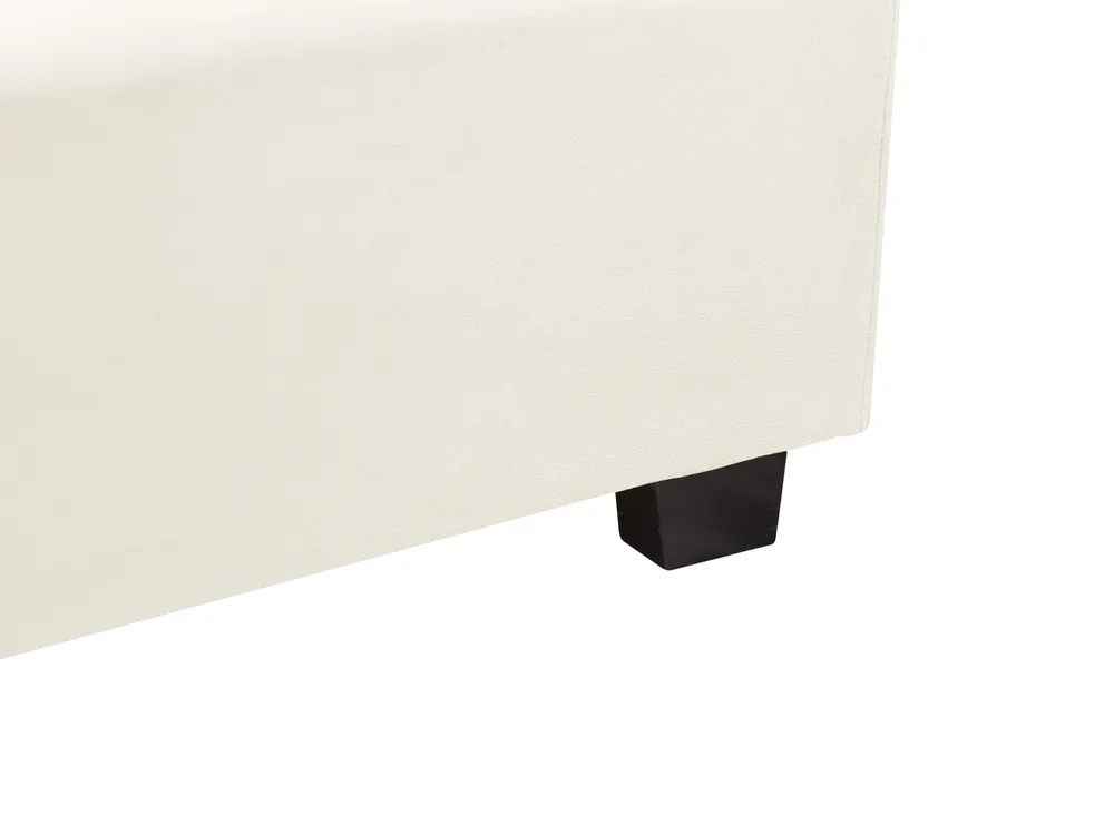 Wasserbett Samtstoff VINCENNES 180 x 200 cm Cremeweiß_974669