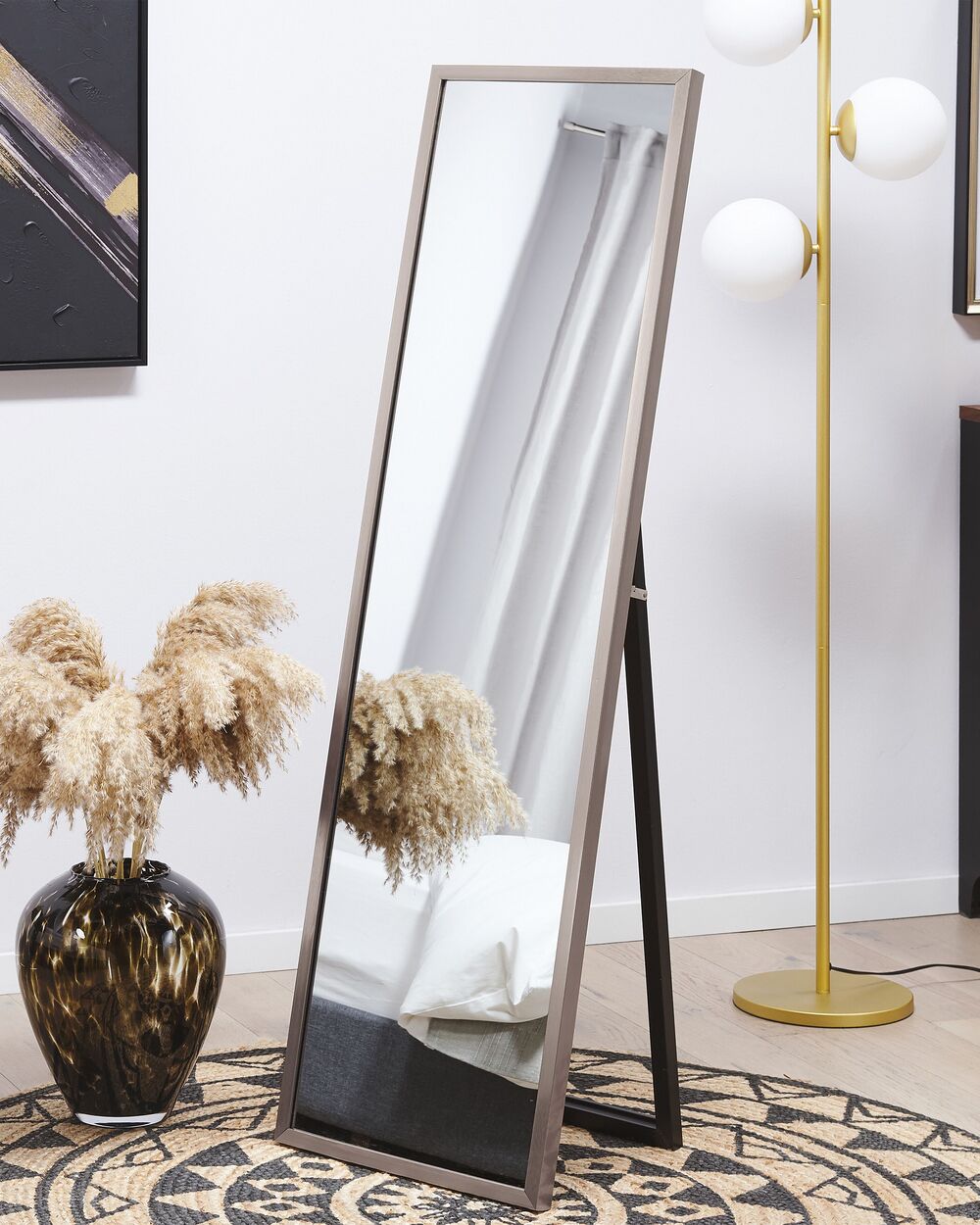 Standing Mirror TORCY 140 cm Silver