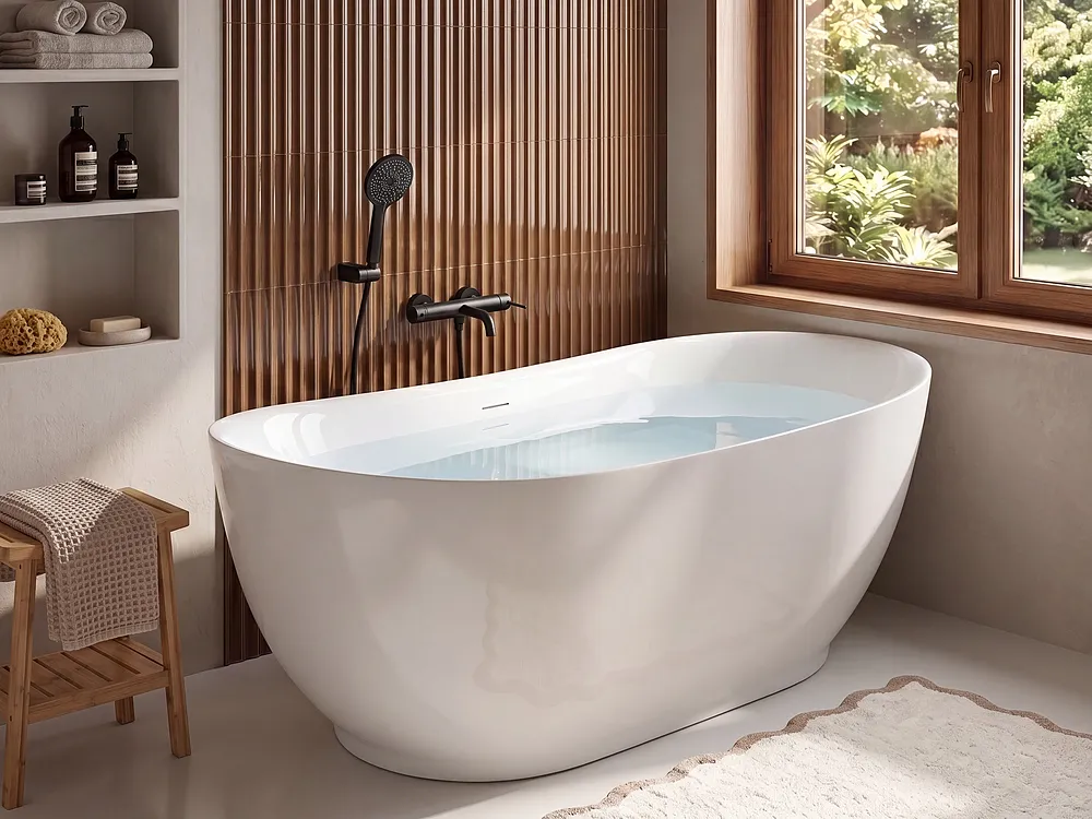 Baignoire îlot YACUCES 170 x 80 cm Blanc