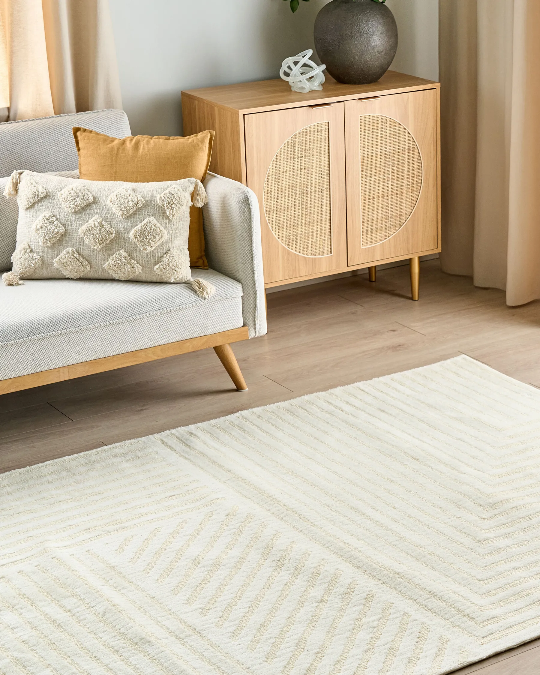 Rug ABEGUM Beige 200 x 300 cm Wool_883893