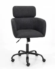 Desk Chair ALENA Boucle Black_1150399